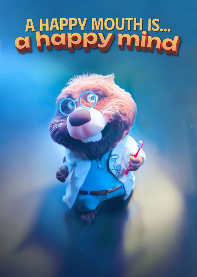 A happy mouth is a happy mind toothie