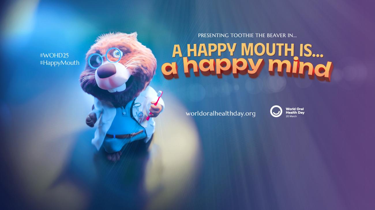 A happy mouth is a happy mind toothie
